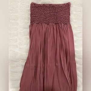 Dusty Pink Strapless Dress